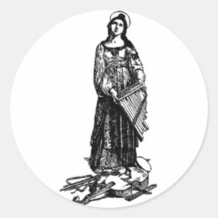 Adesivo Santa Cecília com violino por Raphael