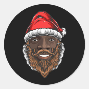Adesivo Santa Claus Black Xmas Papai noel Afro-Americano