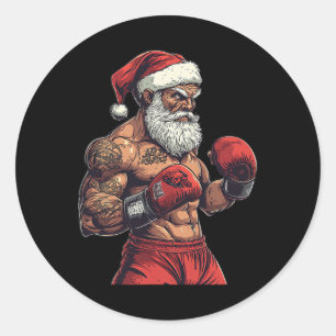 Adesivo Santa Claus Boxing E Mma - Boxing De Natal
