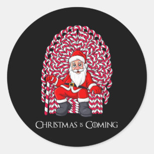 Adesivo Santa Claus Candy Cane Joga Meninas de Natal