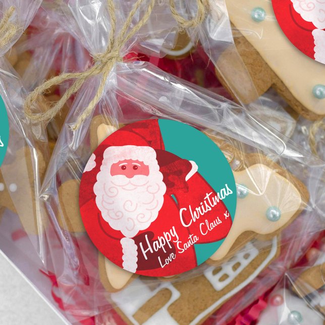 Adesivo Santa Claus Christmas holidays candy gift tin (Criador carregado)