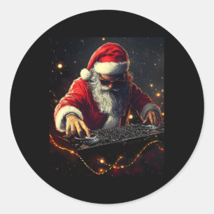 Adesivo Santa Claus Dj Hip Hop Música Natal Vibes Engraçad