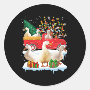 Adesivo Santa Claus Duck Ride Red Truck Tree Christma