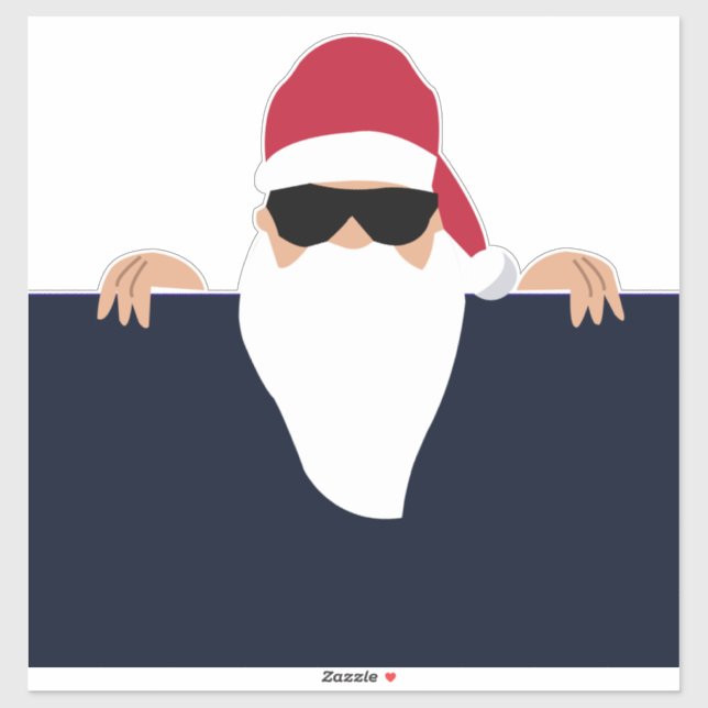 ADESIVO SANTA CLAUS FUNNY CAR DECAL STICKER (Folha)