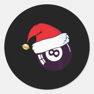 Adesivo Santa Claus Hat Billiards 8 Ll Natal