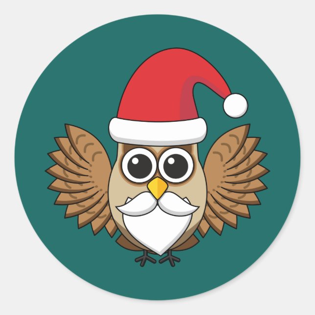 Adesivo Santa Claus Owl (Frente)