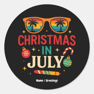 Adesivo Santa Claus Sunglass Natal de praia em julho