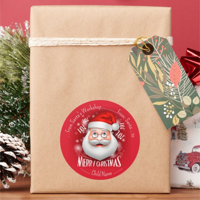 Adesivo Santa Claus Workshop Feliz Natal (Feriado)