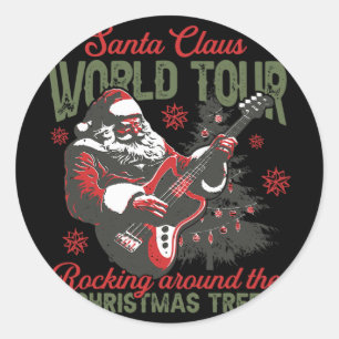 Adesivo Santa Claus World Tour Rocking Around O Natal