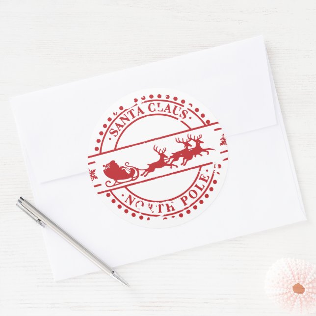 Adesivo Santa Clause Polo Norte (Envelope)