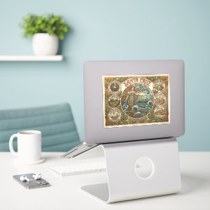 Adesivo Santa Cruz Califórnia Art‑Nouveau Costa