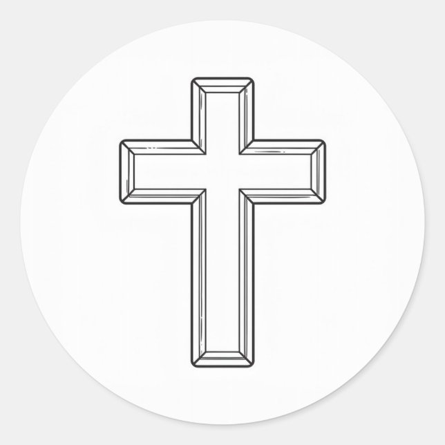 Adesivo Santa Cruz e Oração (Frente)