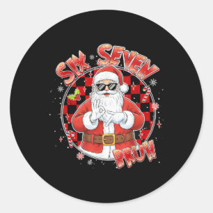 Adesivo Santa Doente Sete Bruh 67 Seis Sete Meme Tendência