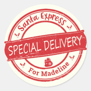 Adesivo Santa Express Entrega Especial Adicionar Nome