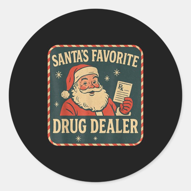Adesivo Santa Favorite Drug Er Christmas Pharmacist Health (Frente)