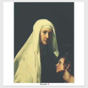 Adesivo Santa Francisca de Roma Anjo Guardião Arte Fina