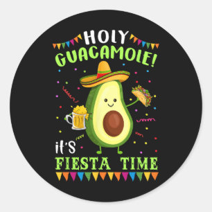 Adesivo Santa Guacamole, é Fiesta Time T Shirt para Homens