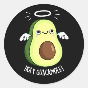 Adesivo Santa Guacamole Engraçado Goody Avocado Pun Dark B