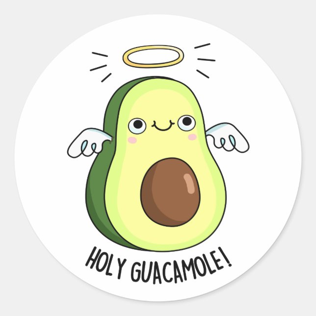Adesivo Santa Guacamole Funny Goody Avocado Pun (Frente)