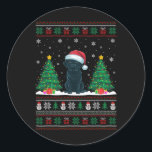 Adesivo Santa Hat Black Labrador Dog Xmas Tree Luzes Feias<br><div class="desc">Santa Hat Black Labrador Dog Xmas Tree Luz Suor Feio</div>