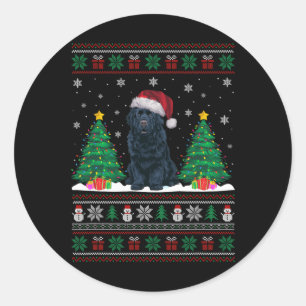 Adesivo Santa Hat NewUND Dog Xmas Tree Luzes Feias