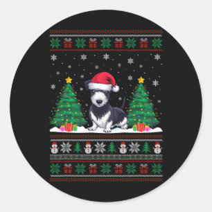 Adesivo Santa Hat Rat Terrier Cachorro Cachorro Árvore de