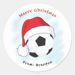 Adesivo Santa Hat Soccer Ball Feliz Natal
