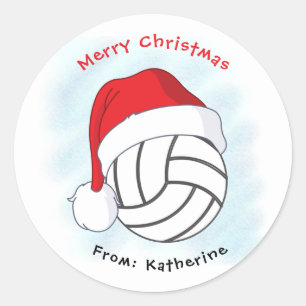 Adesivo Santa Hat Voleibol Feliz Natal