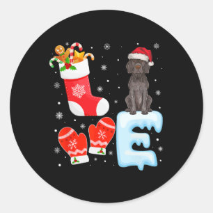 Adesivo Santa Hat Xmas empilhando Ponteiro Alemão Curto