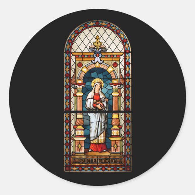 Adesivo Santa Isabel da Hungria Arte Medieval Premium (Frente)