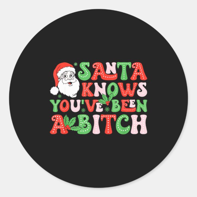 Adesivo Santa Knows You’ve Been A  (Frente)