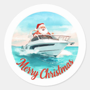 Adesivo Santa Navegando – Natal Tropical à Beira-Mar