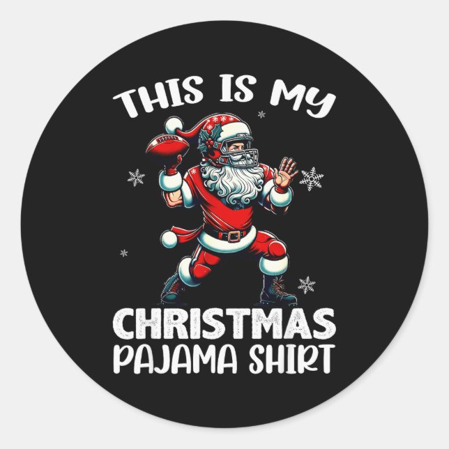 Adesivo Santa Playing American Football, This Is My Christ (Frente)