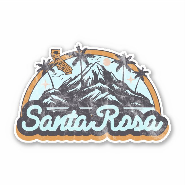 Adesivo Santa Rosa, Califórnia (Frente)