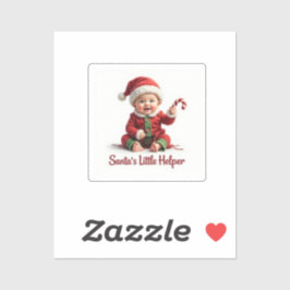 Adesivo Santa’s Little Helper Sticker –Cute Christmas Baby