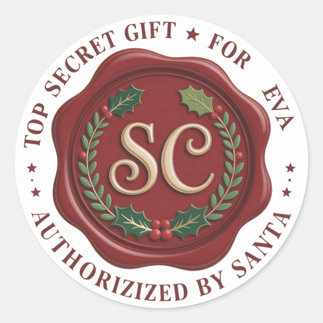 Adesivo 🕵️ Santa’s Secret Gift Tag Sticker (Frente)