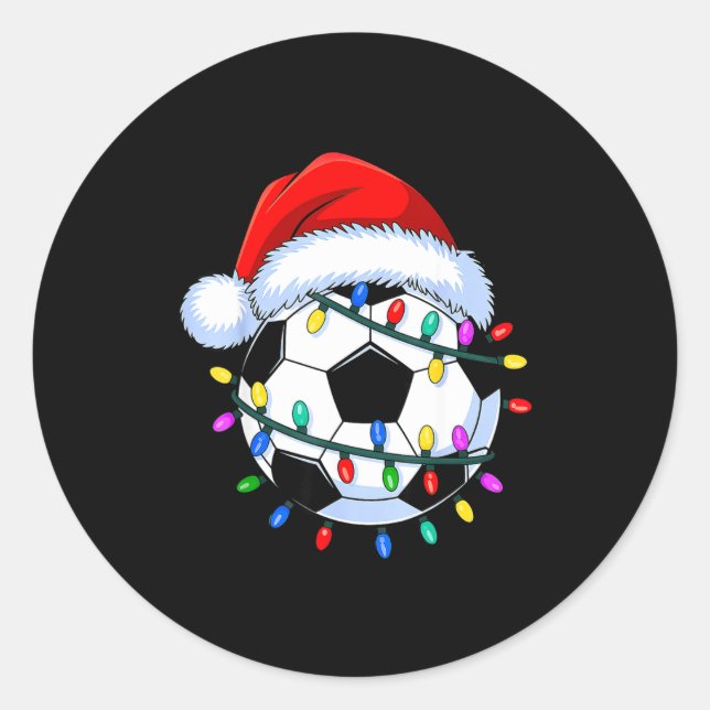 Adesivo Santa Soccer Ball Christmas Soccer  (Frente)
