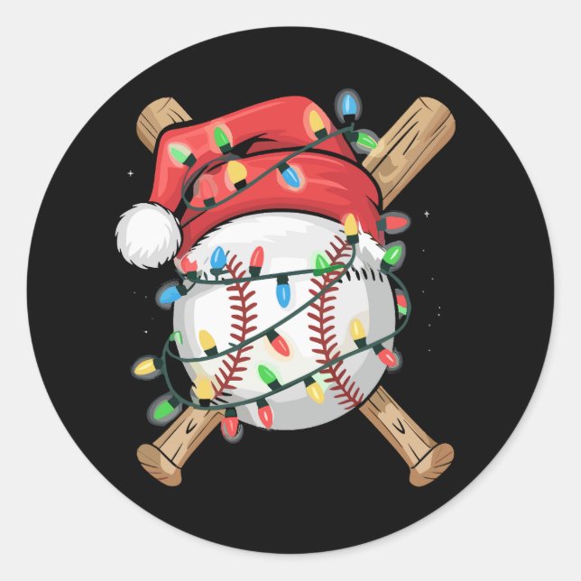 Adesivo Santa Sports Christmas Baseball Player  (Frente)