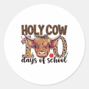 Adesivo Santa Vaca 100 Dias De Ensino 100º Dia De Ensino