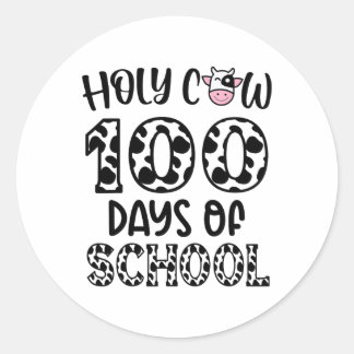 Adesivo Santa Vaca 100 Dias De Professores Estudantes Cria