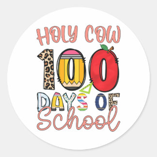 Adesivo Santa Vaca 100 Dias De Professores Estudantes Cria