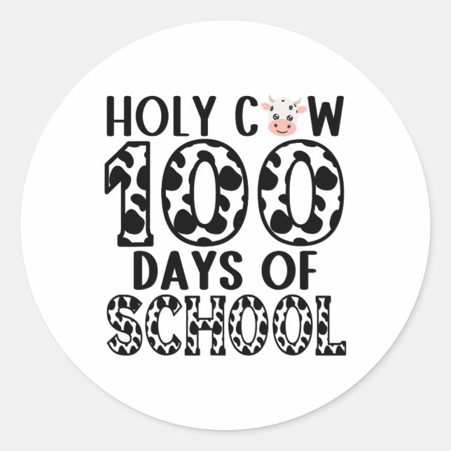 Adesivo Santa Vaca 100 Dias De Professores Estudantes Rapa (Frente)