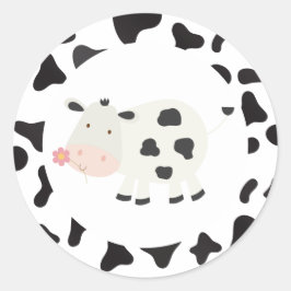 Adesivo Santa Vaca Rosa Daisy Impressão Aniversário Clássi