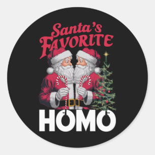 Adesivo Santas Favoritas Homo Gay Natal do Orgulho LGBTQ