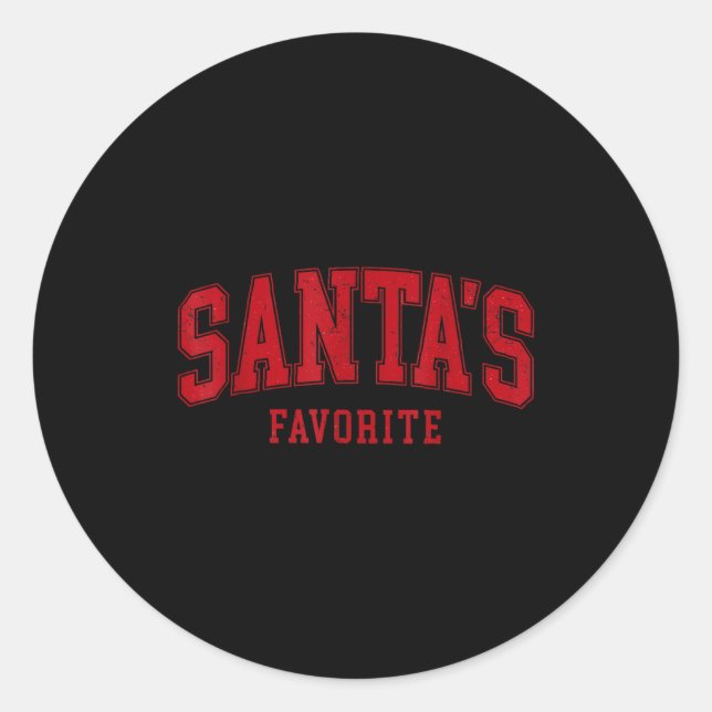 Adesivo Santas Favorite Christmas Festive Holiday Xmas  (Frente)