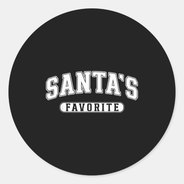 Adesivo Santa's Favorite Christmas Varsity Text Family Xma (Frente)