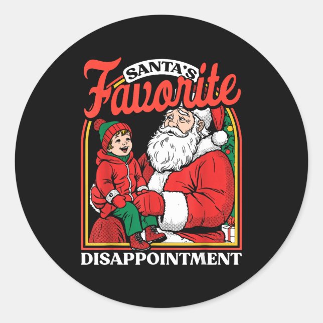 Adesivo Santas Favorite Disapintment Funny Sarcastic Chris (Frente)