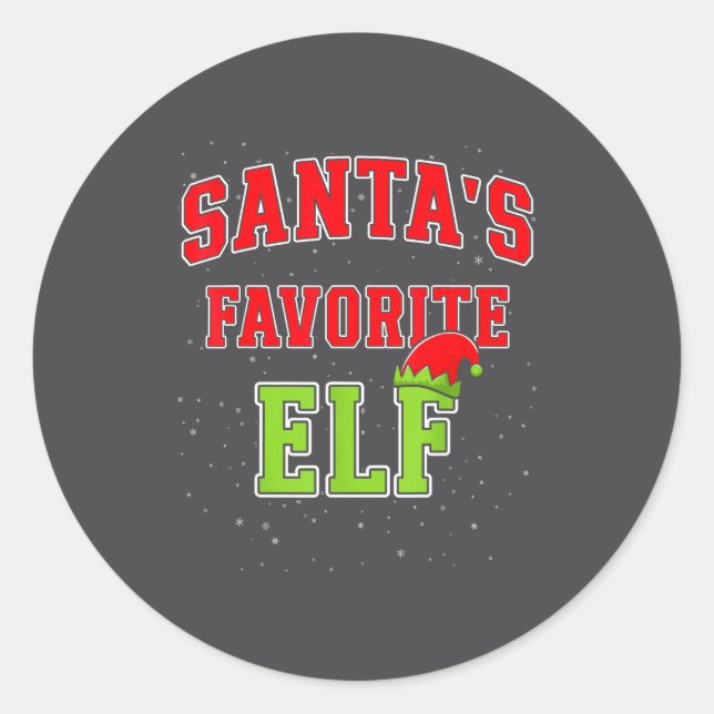 Adesivo Santa's Favorite Elf Christmas Family Matching Gro (Frente)