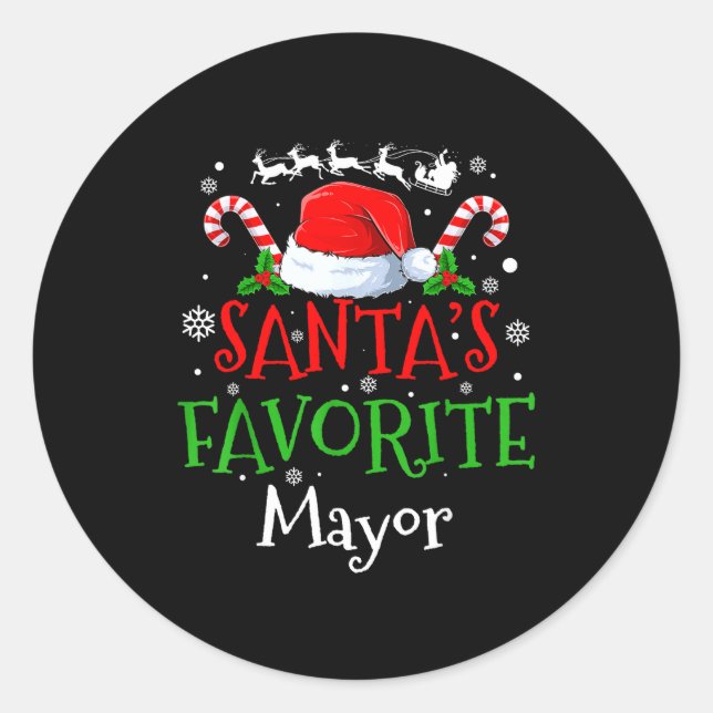 Adesivo Santa's Favorite Mayor Christmas Party  (Frente)