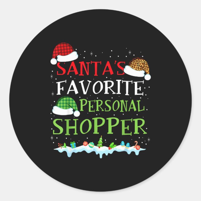 Adesivo Santa's Favorite Shopper Fun Christmas Consultant  (Frente)